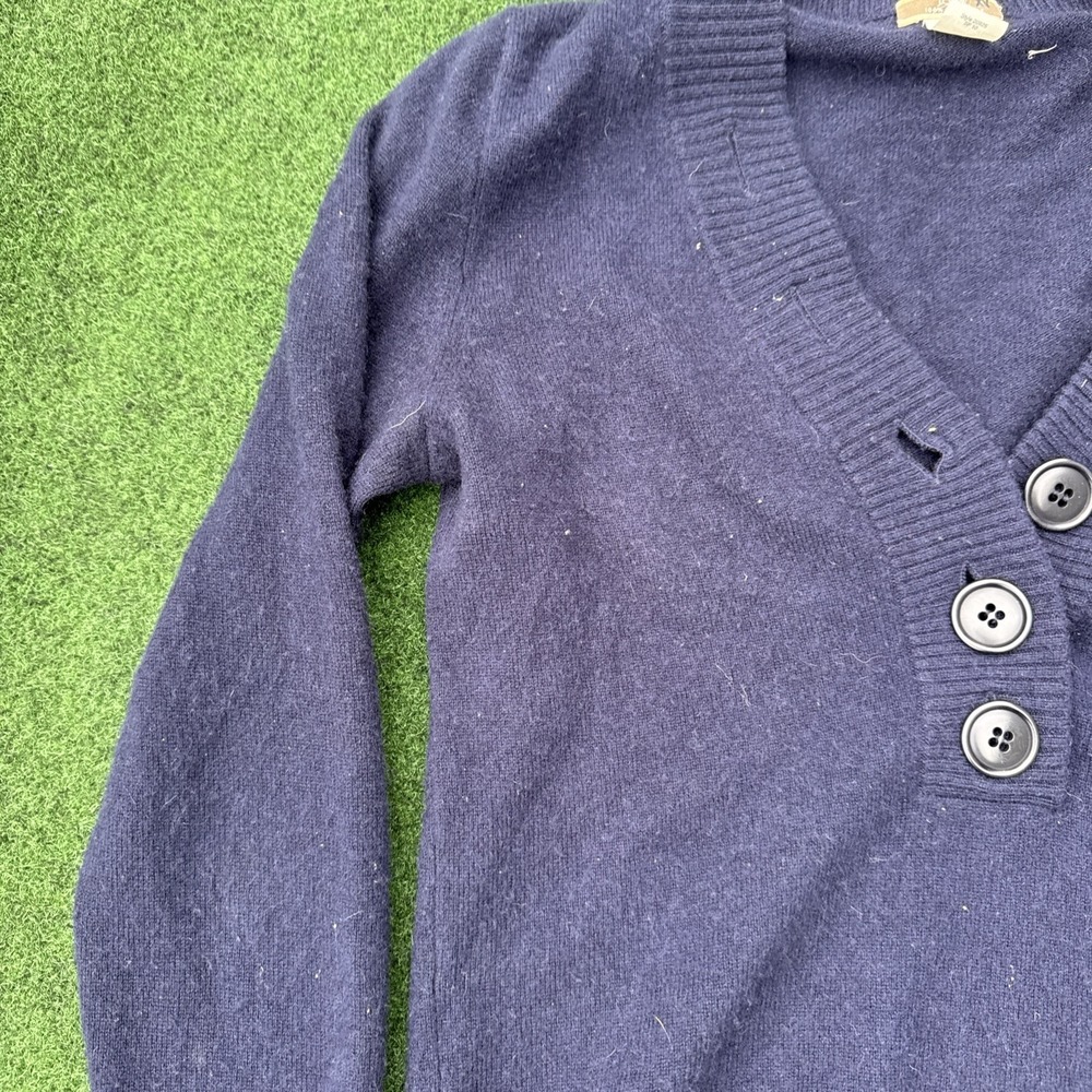 J. CREW Cashmere Cardigan Sweater Size Small Blue 100% Cashmere Soft Nice Womens - Picture 3 of 10